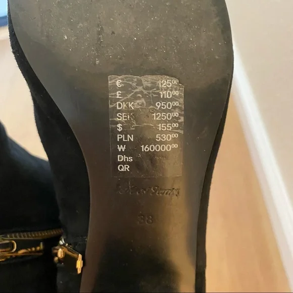 & Other Stories Suede Ankle Boots Black EUR38 US7.5 - Picture 7 of 8